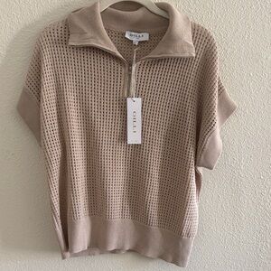 Gilli Quarter Zip Short Sleeve Top
